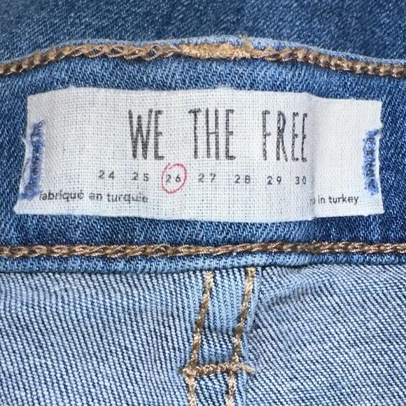 We The Free Blue Frayed Hem Jeans - Picture 2 of 6